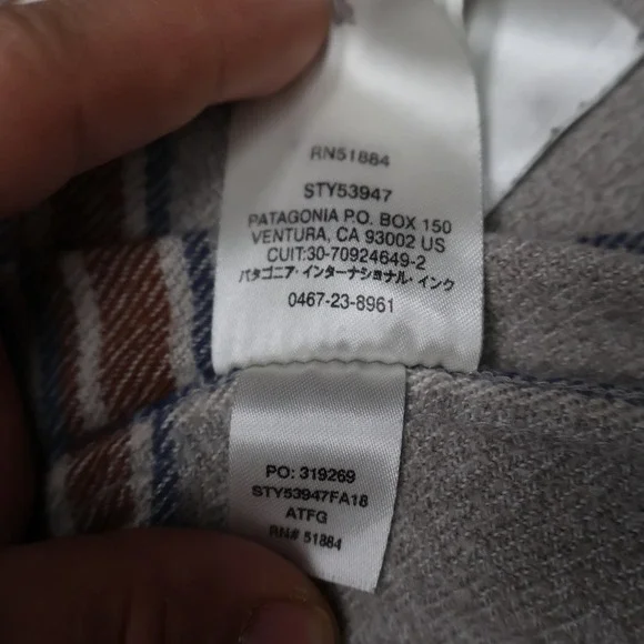 Patagonia Shirt Mens Medium Brown Plaid Long Sleeve Fjord Flannel Organic Cotton - Picture 5 of 12